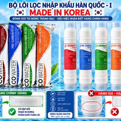 Bộ lõi lọc 1234 nhập khẩu hàn quốc chữ u và i